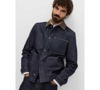 M&S Collection Men's Denim Contrast Collar Jacket - Dark Indigo, Mid Blue,Dark Indigo