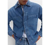 M&S Collection Men's Denim Overshirt - LREG - Indigo, Indigo