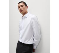 M&S Collection Men's Slim Fit Easy Iron Cotton Blend Shirt - 16.5 - White, White,Black,Pink,Light Blue,Mid Blue,Khaki,Navy