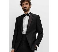 M&S Collection Men's Tailored Fit Embroidered Stretch Blazer - 42REG - Black, Black