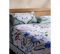 M&S Collection Pure Cotton Celestial Print Bedding Set - 5FT - Green Mix, Green Mix,Natural Mix