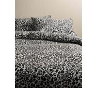 M&S Collection Pure Cotton Leopard Print Bedding Set - 6FT - Brown Mix, Brown Mix