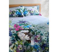 M&S Collection Sateen Wild Meadow Grey Bedding Set - 5FT - Grey Mix, Grey Mix