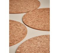 M&S Collection Set of 4 Round Cork Placemats - Natural, Natural
