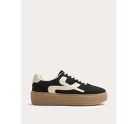 M&S Collection Suede Side Detail Platform Trainers Black