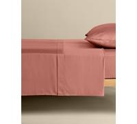 M&S Collection The Ultimate Soft & Silky Flat Sheet - 5FT - Clay, Silver Grey,Dark Almond,Denim,Neutral,Light Taupe,Soft Blue,Chambray,Forest Green,Clay,White,Charcoal,Sage