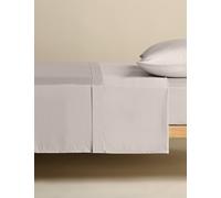 M&S Collection The Ultimate Soft & Silky Flat Sheet - DBL - Light Taupe, Neutral,Light Taupe,Soft Blue,Chambray,Silver Grey,Forest Green,Clay,White,Charcoal,Dark Almond,Denim,Sage