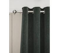 M&S Collection Velvet Eyelet Curtains - NAR54 - Mid Grey, Slate Blue,Bronze,Green,Soft Pink,Forest Green,Navy,Champagne,Terracotta,Dark Ochre,Mauve,Mid Blue,Neutral,Mid Grey,Dark Purple