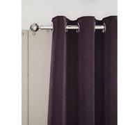M&S Collection Velvet Eyelet Curtains - WDR54 - Dark Purple, Slate Blue,Bronze,Green,Navy,Champagne,Soft Pink,Forest Green,Dark Ochre,Mauve,Terracotta,Mid Blue,Neutral,Mid Grey,Dark Purple