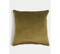 M&S Collection Velvet Piped Large Cushion - Olive, Rust Mix,Grey,Slate Blue,Ochre,Olive,Navy