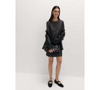 M&S Collection Women's Cotton Rich Denim Round Neck Mini Shift Dress - 12REG - Black Denim, Indigo,Black Denim