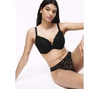 M&S Collection Women's Jasmine Lace Wired Plunge Bra F-H - 34F - Black, White,Black,Antique Pink,Grey Blue