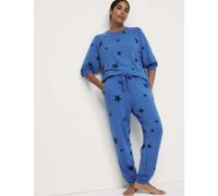 M&S Collection Women's Star Print Cuffed Hem Pyjama Bottoms - LSHT - Blue Mix, Blue Mix,Black Mix