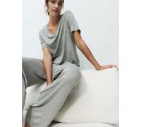 M&S Collection Women's Viscose Lace Trim Pyjama Set - Grey, Grey,Green