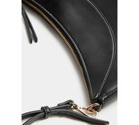 M&S Contrast Stitch Scoop Cross Body Bag Black