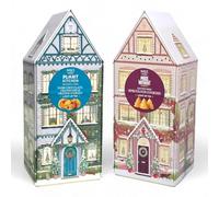 M&S Cookies Holiday Light-Up Tin Set, Vegan Dark Chocolate Cranberry Orange and Gluten-Free Speculoos Cookies, Christmas House Decoration