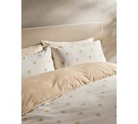 M&S Cotton Blend Palm Tree Printed Bedding Set Natural Mix