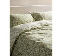 M&S Cotton Blend Willow Leaf Bedding Set Green Mix