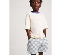 M&S Cotton Rich Checkerboard Pull On Shorts (2-8yrs) Grey Mix