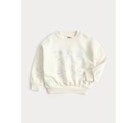 M&S Cotton Rich Disney™ Frozen™ Sweatshirt (2-8 Yrs) Ivory