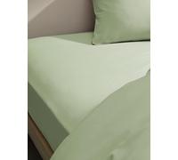 M&S Cotton Rich Fitted Sheet Willow Green