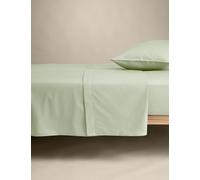M&S Cotton Rich Flat Sheet Willow Green