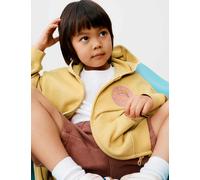 M&S Cotton Rich Fruit Graphic Zip Hoodie (2-8 Yrs) Yellow