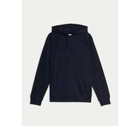 M&S Cotton Rich Lightweight Hoodie Dark Navy