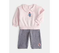 M&S Cotton Rich Paddington™ Sweat Outfit (0-3 Yrs) Pink Mix