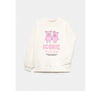 M&S Cotton Rich Percy Pig™ Graphic Sweatshirt (6-16 Yrs) Ecru Mix