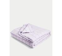 M&S Cotton Rich Quilted Throw Lilac