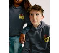 M&S Cotton Rich Stranger Things™ Hoodie (6-16 Yrs) Carbon