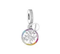 M&S Cousin Charm Tree Of Life Rainbow Love Charm Bead Pendant, 925 Sterling Silver Dangle Charm, Compatible With Pandora & European Bracelet …