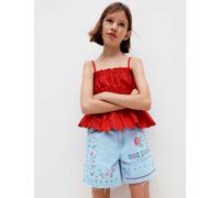 M&S Denim Cross Stitch Bermuda Shorts (6-16 Yrs) Denim
