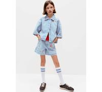 M&S Denim Cross Stitch Embroidered Shirt (6-16 Yrs) Denim