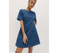 M&S Denim Jacquard Mini T-Shirt Dress Denim