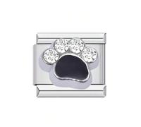 M&S Dog Cat Mother Daughter Heart Birthday Angel Stainless Steel 9mm Italian Link Charm Compatible With Nomination Bracelet (Dog Cat Crystal Paw)