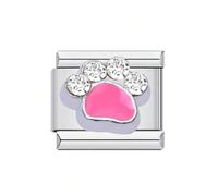 M&S Dog Cat Mother Daughter Heart Birthday Angel Stainless Steel 9mm Italian Link Charm Compatible With Nomination Bracelet (Dog Cat Paw Mom Mum Daughter)