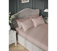 M&S Egyptian Cotton 400 Thread Count Silky Deep Fitted Sheet Blush Pink