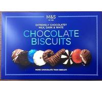 M&S Extremely Chocolatey Milk Dark & White Chocolate Biscuits 450g