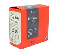 M&S Fairtrade Everyday Tea Bags - Perfect All Rounder - Smooth & Refreshing to Enjoy at any Time - 80 per pack (1)