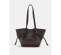 M&S Faux Leather Pinched Mini Tote Bag Bitter Chocolate