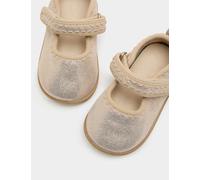 M&S First Walker Shimmer Riptape Ballet Pumps (2 Small - 5 Small) Gold