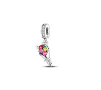 M&S Flowers Charm Beautiful Bouquet Valentines Love Charm Bead Pendant, 925 Sterling Silver Dangle Charm, Compatible With Pandora & European Bracelet …