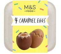M&S Food 4 Caramel Eggs, Chocolate Confectionery