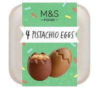M&S Food 4 Pistachio Eggs, Chocolate, Easter Treat