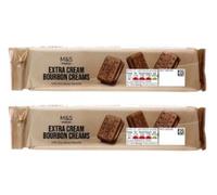 M&S Food Extra Cream Bourbon Creams, Milk Chocolate Biscuits, Pack of 2