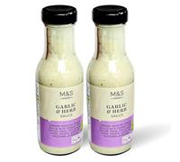 M&S Food Garlic & Herb Sauce, 250ml, 2 Pack, Creamy Roasted Garlic with Parsley and Chives, In Premier Life Store Box