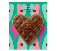 M&S Food Pistachio Heart, Milk Chocolate, Heart Shape
