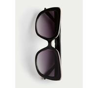 M&S Geometric Cat Eye Sunglasses Black